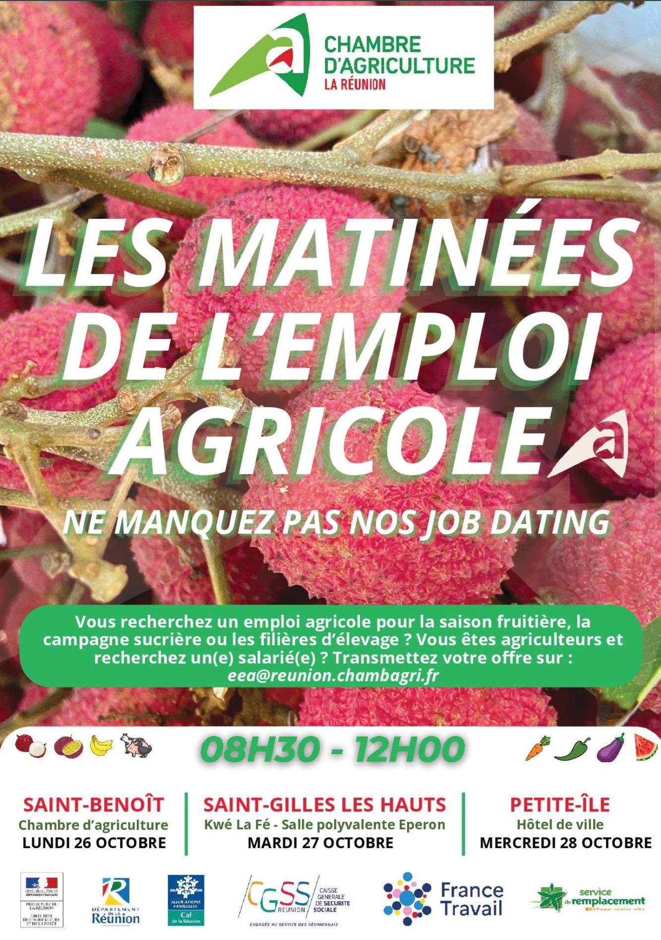 Les Matinées de l'emploi agricole font leur retour les 26, 27 et 28 octobre !